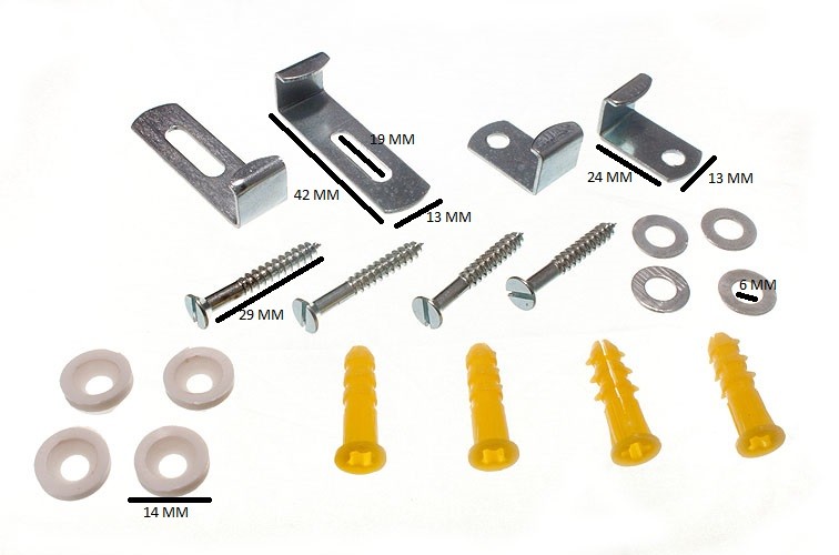 Mirror Clip Set Adjustable Set Of 4 & Fixings And Instructions 10 Sets 4