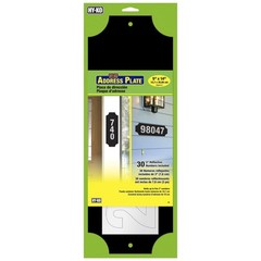 Black Plastic House Number Plate Kit 30 Reflective Numbers Weather Resistant