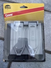 Bell Vertical 2-Gang Aluminum Gray Weatherproof Outdoor Outlet Cover 5148-5 – 1