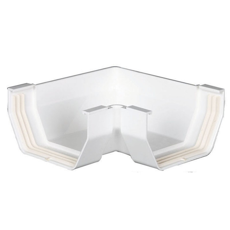 Amerimax White Vinyl U Gutter Corner 6.8×6.8×2.9