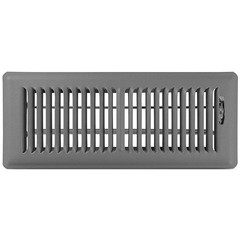 Shoemaker 4×12 Floor Register – Storm Gray Heavy Duty Metal Floor Vent Cov