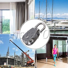 M25 Stainless Steel Swivel Snatch Fixed Single Pulley Blocks Set of 12 Silver