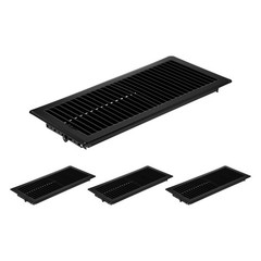 4 Pieces for 6×14 Inch Black Walkable Floor Ventilation Grilles