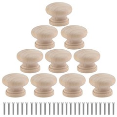 Uenhoy 30 Pcs Round Wooden 1 1/8″ (28mm), 30pcs, Unfinished Wood Color