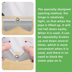 2 Pcs Gutter Extension Hinge, Downspout Extension Flip-Up Hinge, Easy DIY Ins…