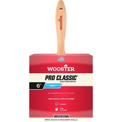 6″ Pro Classic Black China Extra Thick Block & Stucco Bristle Paint Brush