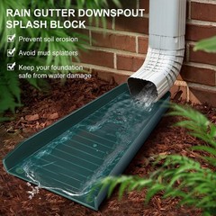 4 Pack Gutter Downspout Extensions,Rain Splash 4 Pack, Green