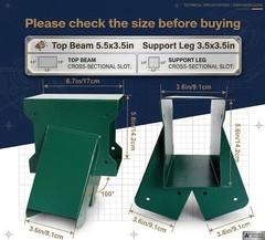 Origle A-Frame Swing Set Bracket Kit 2-Piece Wood Swing Hardware For Outdoor