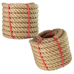 Manila Rope 1-1/2 Inch x 50 Feet, Twisted Thick Rope 1.5in for Landscaping, C…
