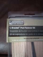 Professional Stair Fasteners 3″ Oak Chene Roble Wood L-Bracket Post Fastener Kit