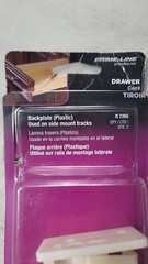 PRIME-LINE R 7265 Drawer Track Back Plate 3/8 in. x 1 in Plastic Ivory 1 Pair