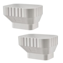 VYH 3×4 to 2×3 Gutter Downspout, Downspout Adapter (White White
