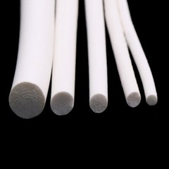White Silicone Rubber Sponge Strip Foamed Cord Foam Seal Gaskets Dia 1mm-30mm