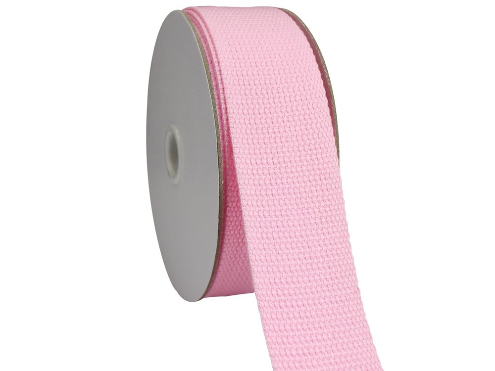 1.5 inch Pink Cotton Webbing Straps for Sewing Braid Handles Bag Strap 30ft W…