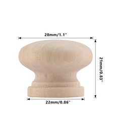 Uenhoy 30 Pcs Round Wooden 1 1/8″ (28mm), 30pcs, Unfinished Wood Color