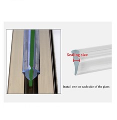 Crescent-Shaped PVC Seal Strip Window Door Wedge Gasket Protection Seals 2mm-5mm