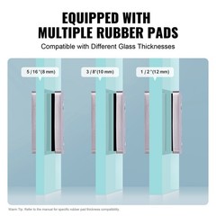 4 Pieces Tempered Glass Clamp 304 Stainless Bracket for Railing or Shelf