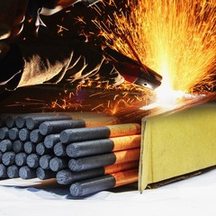 5Pcs 10mm 355mm Gouging Carbon Electrode Rod DIY Copper Coated Craft