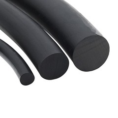 Solid Round Fluorine Rubber Sealing Strip Black FKM O-Ring Cord Dia 1.5mm-25mm