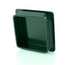 10x Square Tube Lamellar Plug 50×50 mm Quadrat Green End Caps Plastic