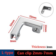 4 Pcs Glass Fixing Clip, Aluminum Alloy Glass Connector