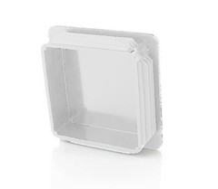 10x Square Tube Lamellar Plug 18×18 mm Quadrat White End Caps Plastic