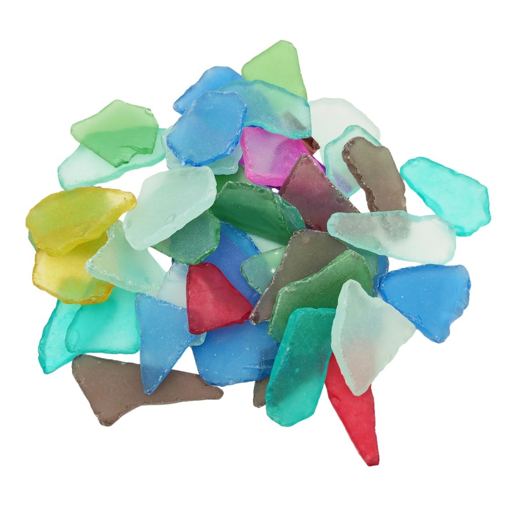 1.1lb Irregular Frosted Glass Mosaic Tiles Bulk – DIY Craft Supplies for J