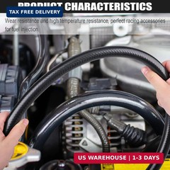 3/8 Inch (10mm) ID Fuel Line Hose 10FT NBR Rubber Push Lock Hose High Pressure 3