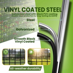 Weruntek Black Hardware Cloth1/2 Inch 48 Inch X 50 Foot 19 Gauge Pvc Coated