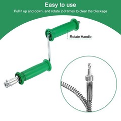 1 pcs spring pipe shell 100cm, remove obstructions with rotary handle