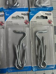 6-pack lot National Hardware N122-168 Heavy Gate Hook & Staple 4″ Farm Barn