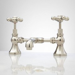 Monroe Bridge Lavatory Faucet – Cross Handles – Pop-up Drain – Overflow –