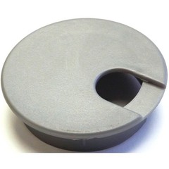 Jandorf 61618 Desk Grommet, 2-1/2 in Dia Cable, Polystyrene, Silver