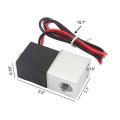1/4inch DC 12V 2 Way Normally Closed Electric Solenoid Air Valve, Stainless S…