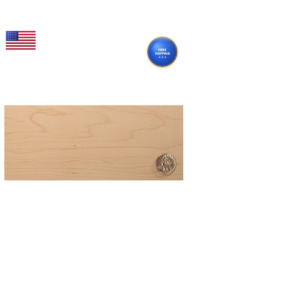 Wood-All Maple Wood Veneer Sheet Rotary Cut Spliced Face 24X96 A Grade 10 Mil