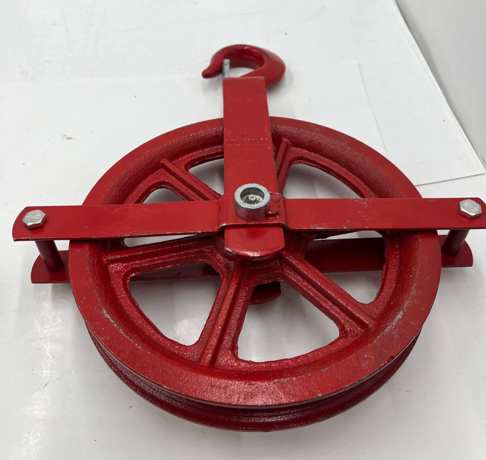 Gin Block Pulley 10″ Lifting Scaffolding Hoist Post Galvanized Steel Heavy Duty