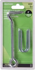 Hardware Essentials Gate Hook with Staples Zinc (6″)