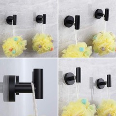 Kimzcn Matte Black Bathroom Accessories Kit 4-Pieces Bathroom Hardware Set Sus