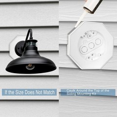 Vinyl Siding Mounting Blocks Kit,Siding Mounting Block with Built-In Electrical