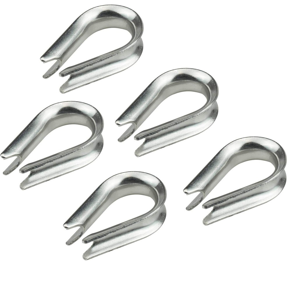5 PCS M10 Stainless Steel Thimble for 3/8 Inch Diameter Wire Rope
