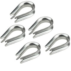 5 PCS M10 Stainless Steel Thimble for 3/8 Inch Diameter Wire Rope