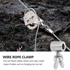 8pcs Wire Rope Cable Clips Stainless Steel Wire Rope Clamps Fasteners for 2-3mm