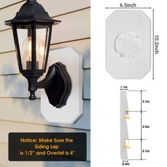 8141DBL Siding Mounting Blocks, for Outdoor Lights & Cameras, Fits 1/2″ Doubl…