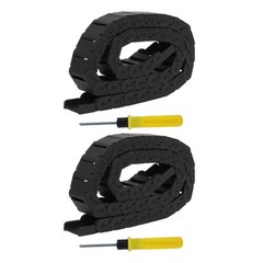 2 x Carrier Drag Chain Cable Wire 39.37inch Length R28 Semi-closed Type
