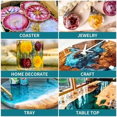 JDiction 1.06 Gallon Epoxy Resin – High Gloss Epoxy Resin Kit, Easy 1:1 Mix, …