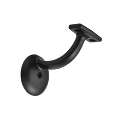 5 PCS Matte Black Hand Rail Bracket Heavy Duty Stairway Support Hardware