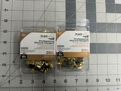 5-pack lot 20/PC National Hardware N260-113 picture hangers 50LB brass