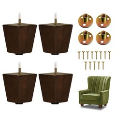 Yes4All 3 Inches Square Wood Furniture Legs Set Of 4 – Wooden Replacement Feet