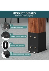 4X4 Post Base 2 Pcs, Inner Size 3.6″X3.6″ Deck Post Base, Heavy Duty Powder-Coat