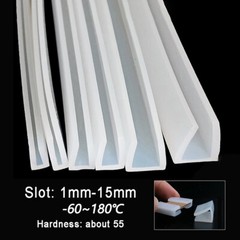 U Channel Edging Trim Seal U-Shaped Bumper Slot Width 1-15mm Silicone Rubber